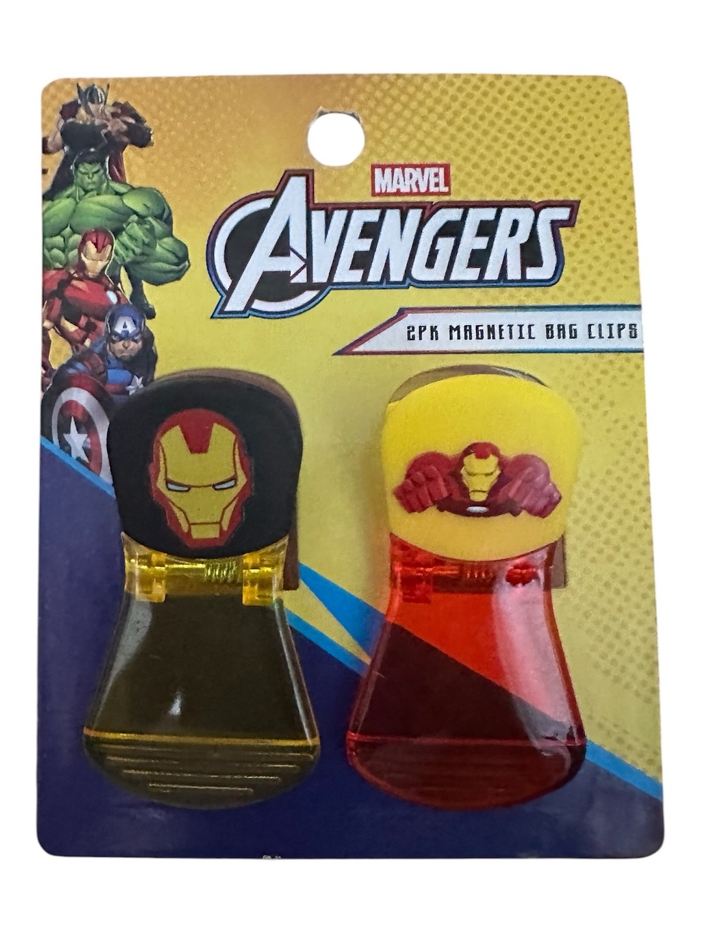 Marvel Avengers Iron Man Magnetic Bag Clips Set of 2